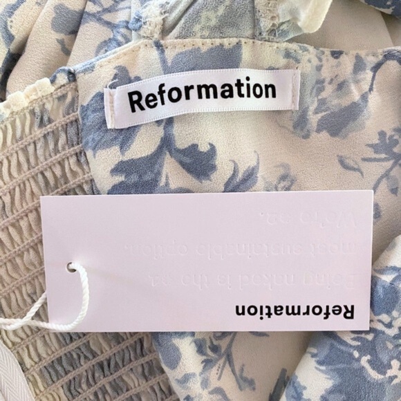 NEW Reformation Connell Dress Teacup 2 - Picture 8 of 16